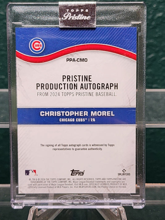 2024 Topps Pristine #PPA-CMO Christopher Morel  Autograph Blue Refractor #/75