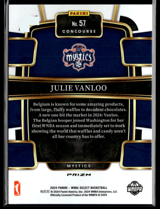 2024 Panini Select WNBA #57 Julie Vanloo Red Ice Prizms