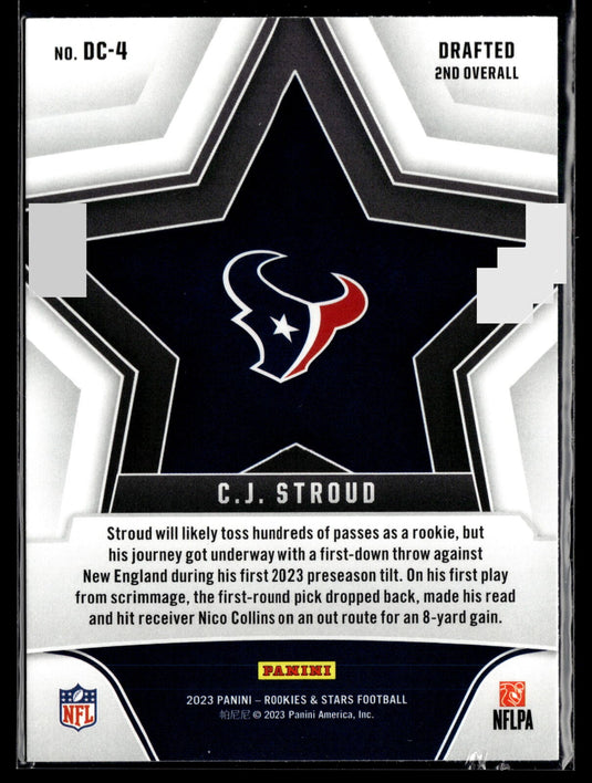 2023 Panini Rookies & Stars #DC-4 C.J. Stroud Draft Class