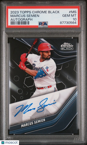 2023 Topps Chrome Black Autographs #MS Marcus Semien PSA 10