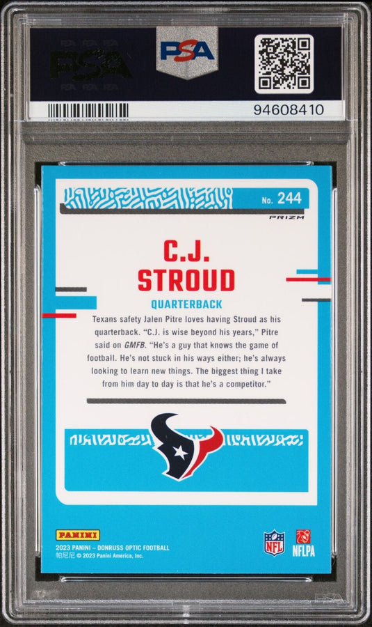 2023 Panini Donruss Optic #244 Cj Stroud Holo PSA 9