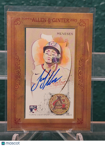 2023 Topps Allen & Ginter #MA-JM Joey Meneses Mini Framed Autographs Blue Ink