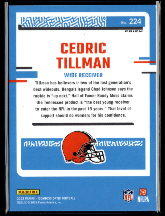 2023 Donruss Optic #224 Cedric Tillman Holo