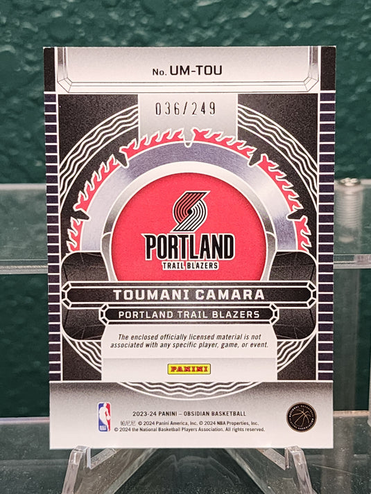 2023-24 Panini Obsidian #UM-TOU Toumani Camara Unbreakable Memorabilia #/249