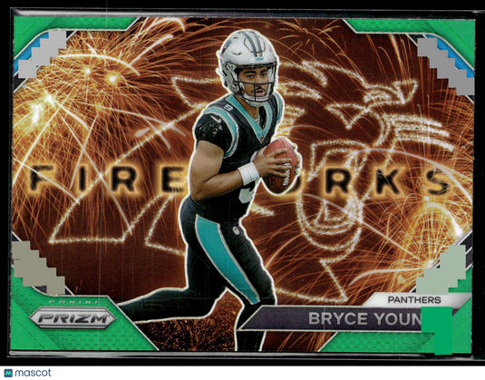 2023 Panini Prizm #F-6 Bryce Young Fireworks Prizms Green