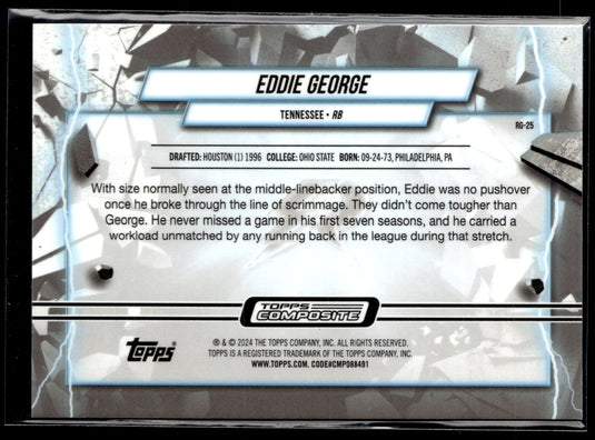 Topps Composite #RG-25 Eddie George Grounded /75