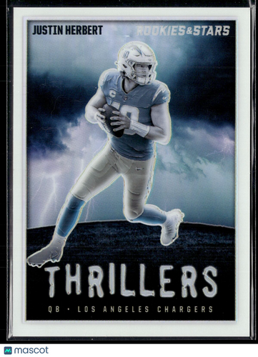 2023 Panini Rookies & Stars #TH-17 Justin Herbert Thrillers White #/149