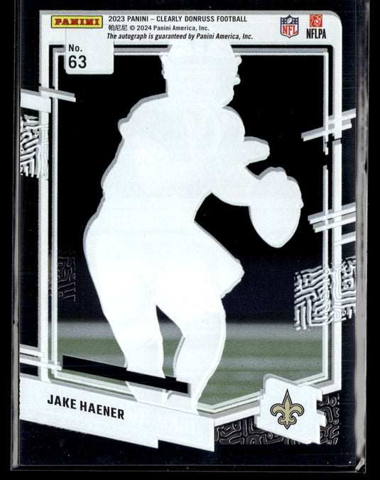 2023 Clearly Donruss #63 Jake Haener Rated Rookie Autographs