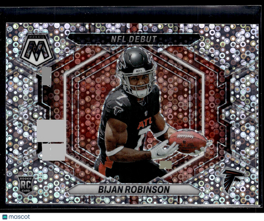 2023 Panini Mosaic #ND-9 Bijan Robinson Silver No Huddle Mosaic