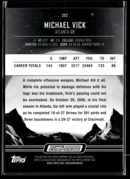 2024 Topps Composite #302 Michael Vick Midnight