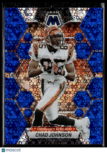 2023 Panini Mosaic #47 Chad Johnson Blue No Huddle Mosaic #/75