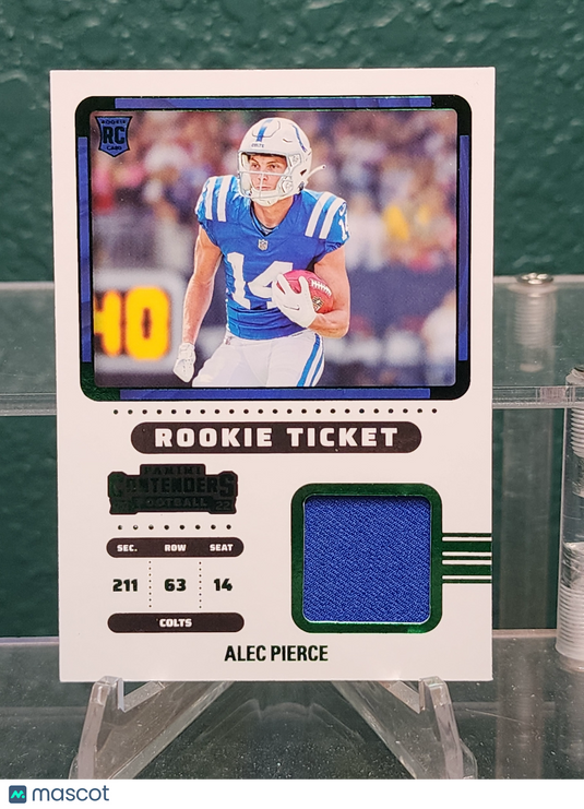 2022 Panini Contenders #RTS-API Alec Pierce Rookie Ticket Swatches