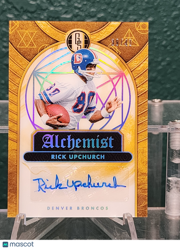 2024 Panini Gold Standard #AL-RUH Rick Upchurch Alchemist Auto White Gold #/49