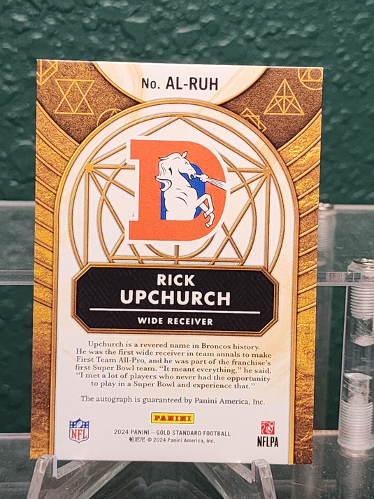 2024 Panini Gold Standard #AL-RUH Rick Upchurch Alchemist Auto White Gold #/49