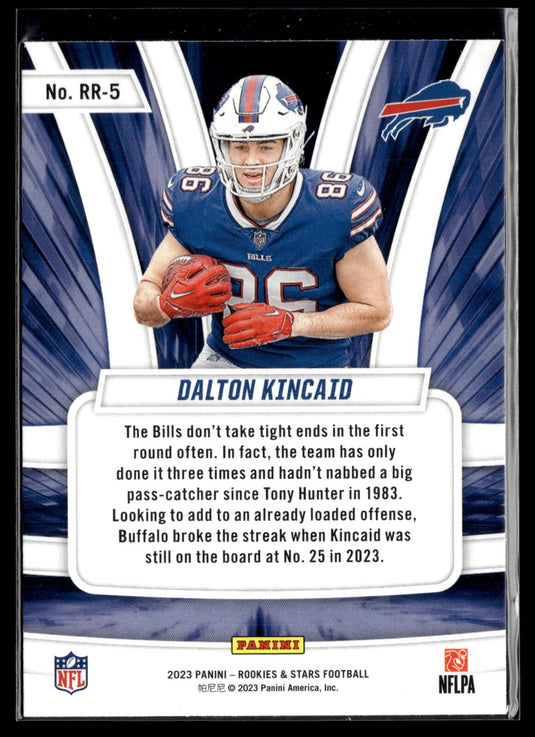 2023 Panini Rookies & Stars #RR-5 Dalton Kincaid Rookie Rush