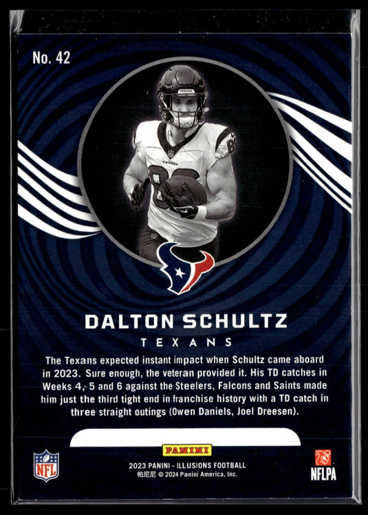 2023 Panini Illusions #42 Dalton Schultz Black Ice Trophy Collection #/99