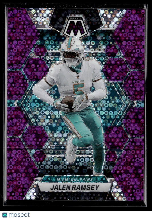 2023 Panini Mosaic #146 Jalen Ramsey Purple No Huddle Mosaic #/50