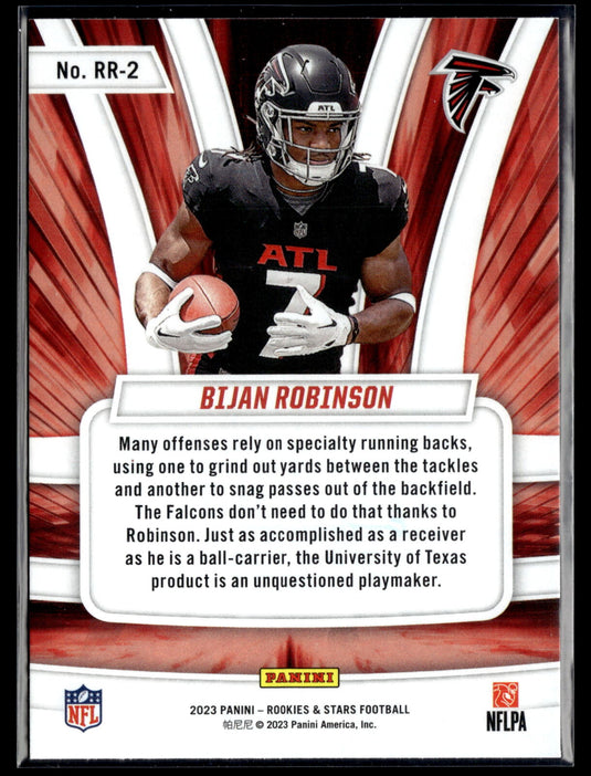 2023 Panini Rookies & Stars #RR-2 Bijan Robinson Rookie Rush