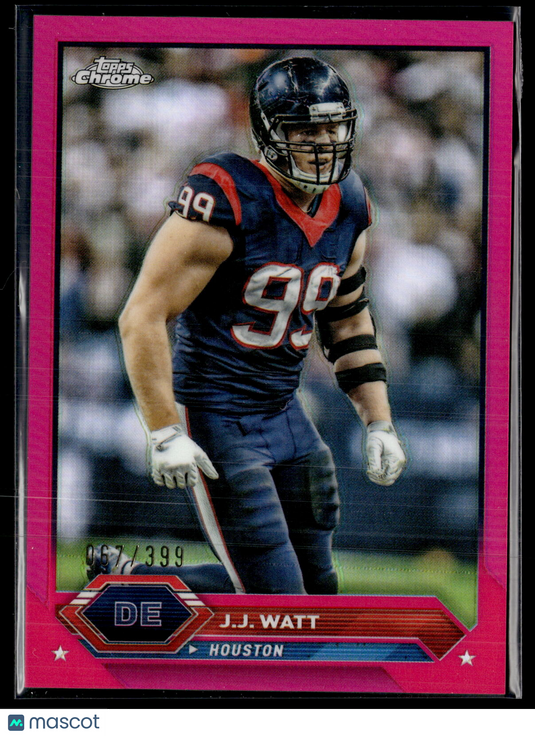 2023 Topps Composite #47 J.J. Watt Topps Chrome Magenta Refractor #/399