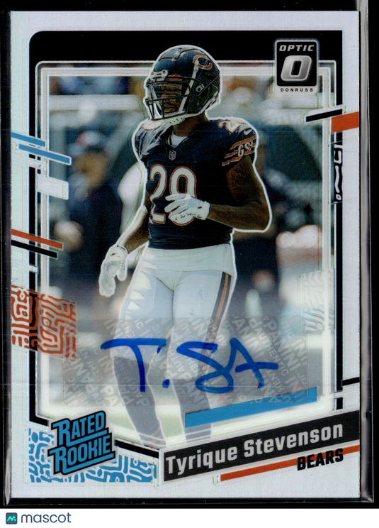 2023 Donruss Optic #219 Tyrique Stevenson Rated Rookies Autographs Holo #/150