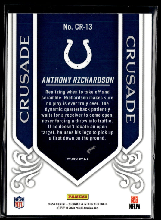 2023 Panini Rookies & Stars #CR-13 Anthony Richardson Crusade Silver