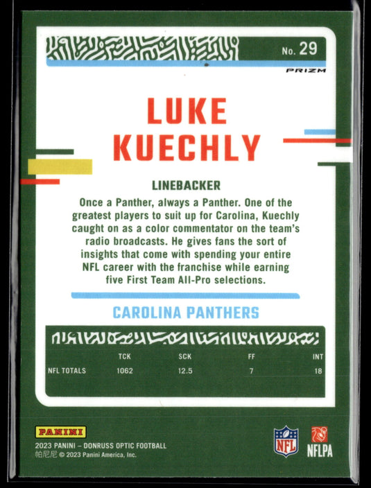 2023 Donruss Optic #29 Luke Kuechly Stars