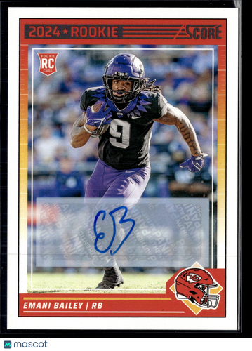 2024 Score #394 Emani Bailey Rookie Signatures