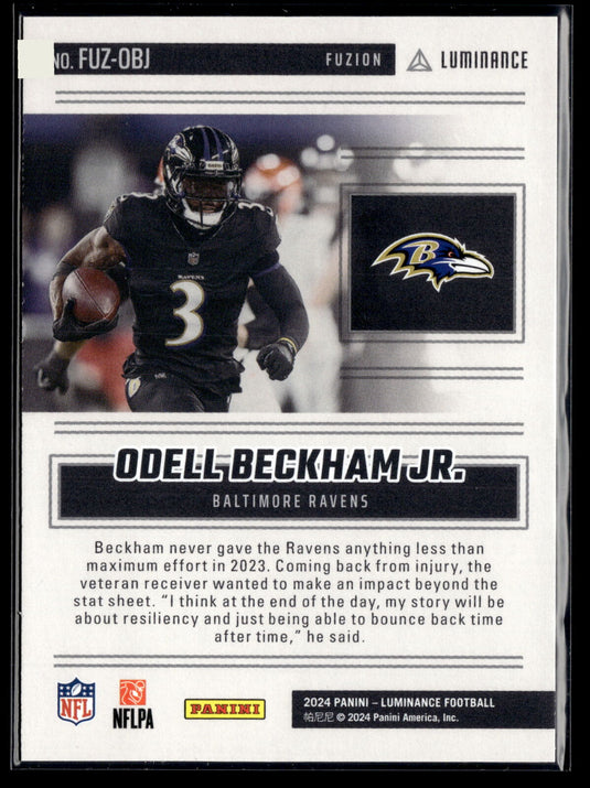 2024 Panini Luminance #FUZ-OBJ Odell Beckham Jr. Fuzion