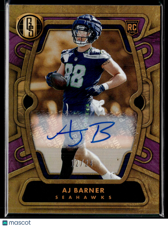 2024 Panini Gold Standard #161 A.J. Barner Autographs Rose Gold #/24