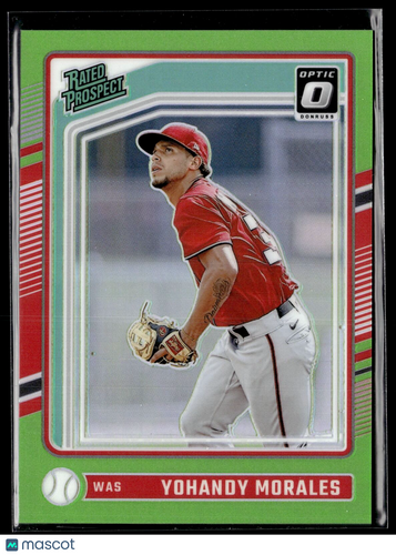 2024 Donruss #192 Yohandy Morales Optic Lime Green Prizm #/149