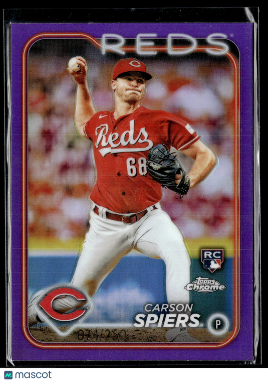 2024 Topps Chrome #167 Carson Spiers Purple Refractors #/250