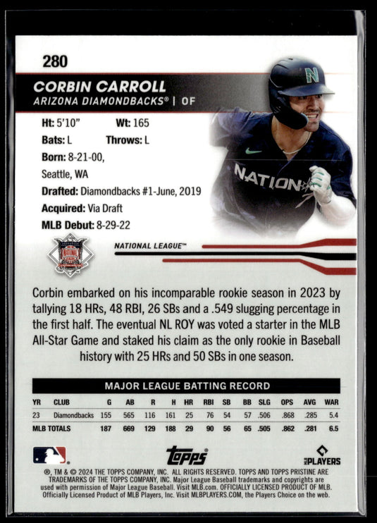 2024 Topps Pristine #280 Corbin Carroll