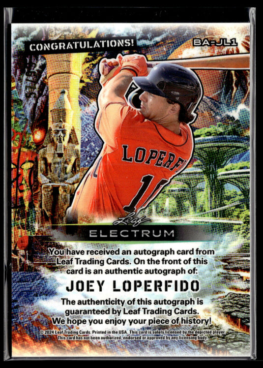 2024 Leaf Electrum #BA-JL1 Joey Loperfido Base Autographs