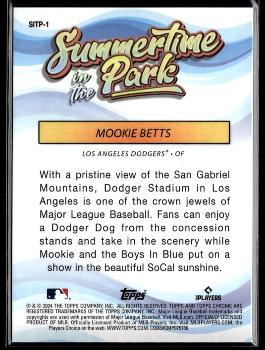 2024 Topps Chrome #SITP-1 Mookie Betts Summertime in the Park