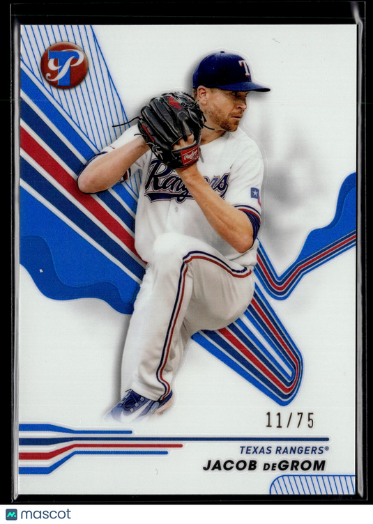 2024 Topps Pristine #201 Jacob deGrom Pristine Blue Refractor #/75