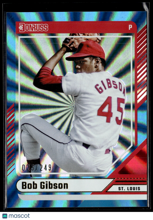 2024 Donruss #33 Bob Gibson Carolina Blue Laser #/249