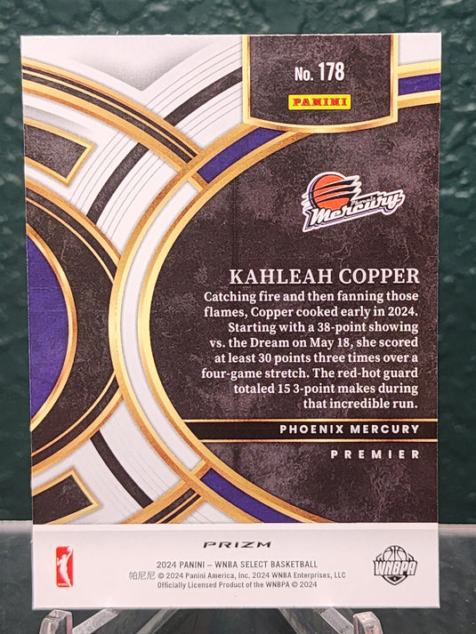 2024 Panini Select WNBA #178 Kahleah Copper Red Ice Prizms Premier