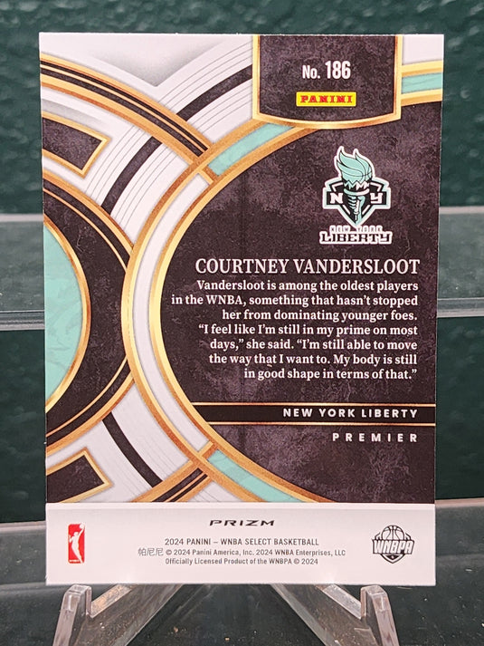 2024 Panini Select WNBA #186 Courtney Vandersloot Red Ice Prizms Premier