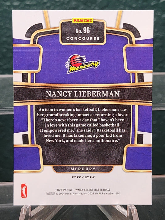 2024 Panini Select WNBA #96 Nancy Lieberman Red Ice Prizms