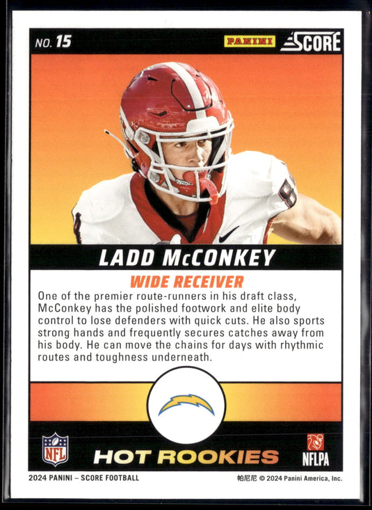 2024 Score #15 Ladd McConkey Hot Rookies