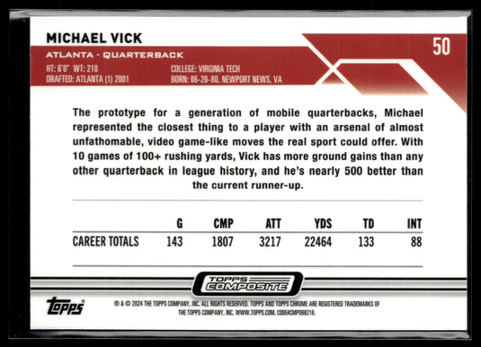 2023 Topps Composite #50 Michael Vick Topps Chrome X-Fractor