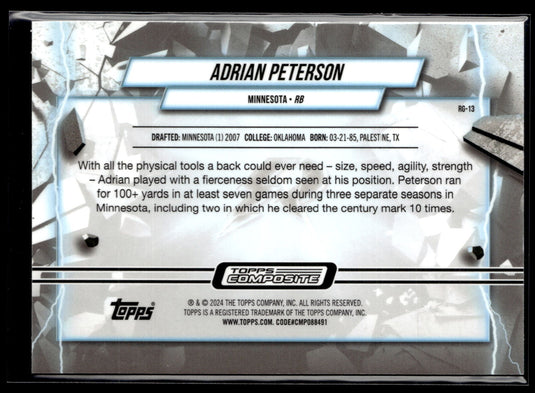 2023 Topps Composite #RG-13 Adrian Peterson Resurgence Grounded X-Fractor