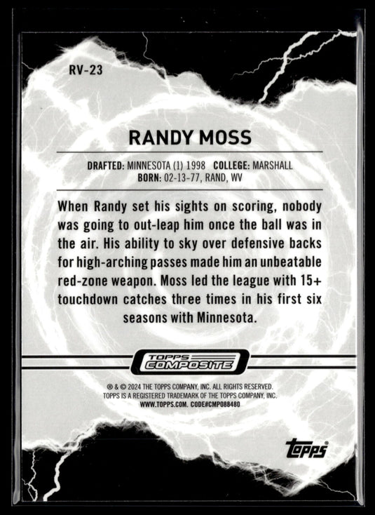 2023 Topps Composite #RV-23 Randy Moss Resurgence Voltaic X-Fractor