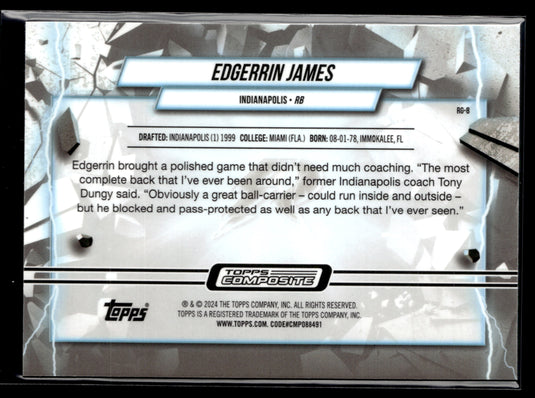 2023 Topps Composite #RG-8 Edgerrin James Resurgence Grounded X-Fractor