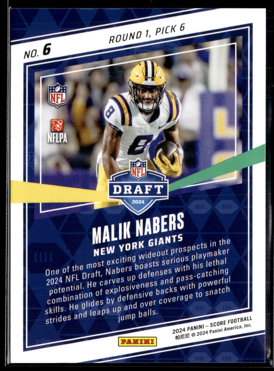 2024 Score #6 Malik Nabers NFL Draft