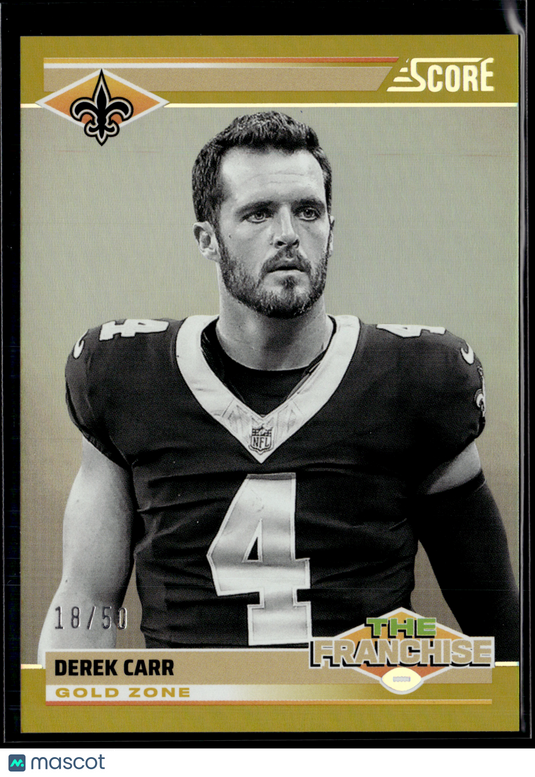 2024 Score #23 Derek Carr The Franchise Gold Zone #/50