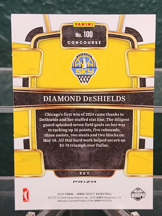 2024 Panini Select WNBA #100 Diamond DeShields Silver Prizms