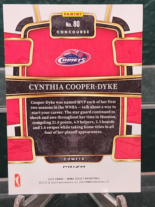 2024 Panini Select WNBA #80 Cynthia Cooper-Dyke Silver Flash Prizms