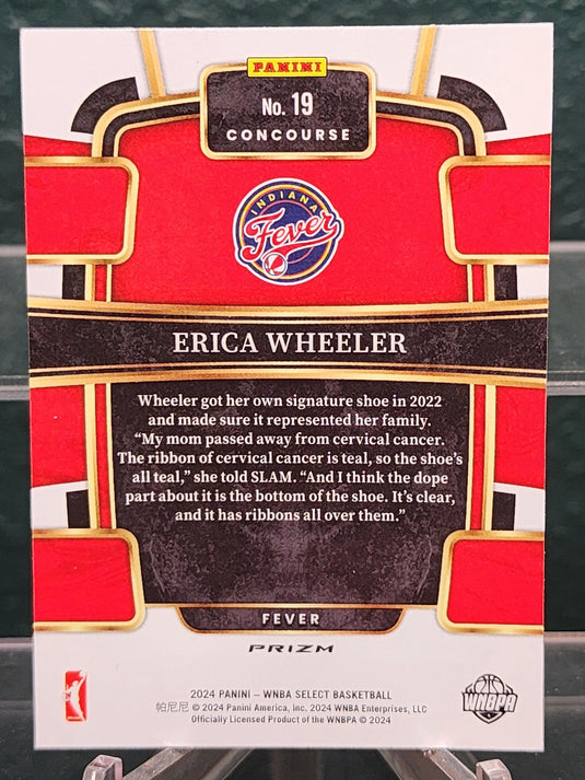 2024 Panini Select WNBA #19 Erica Wheeler Silver Prizms