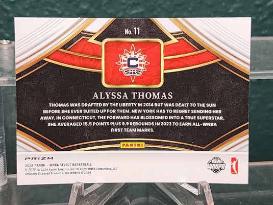 2024 Panini Select WNBA #11 Alyssa Thomas Snapshots Flash Prizms